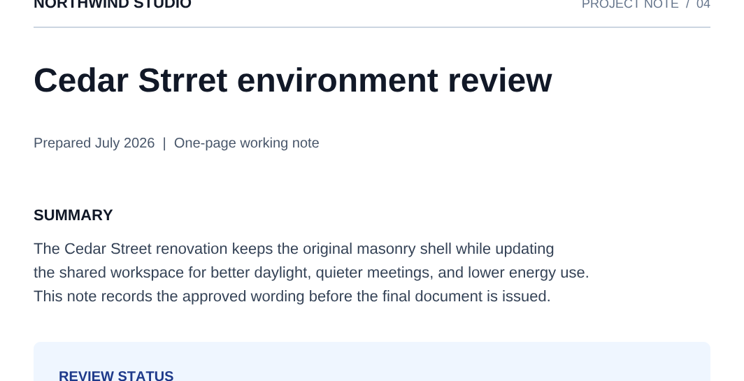 Original PDF showing the word daylight in the summary paragraph.